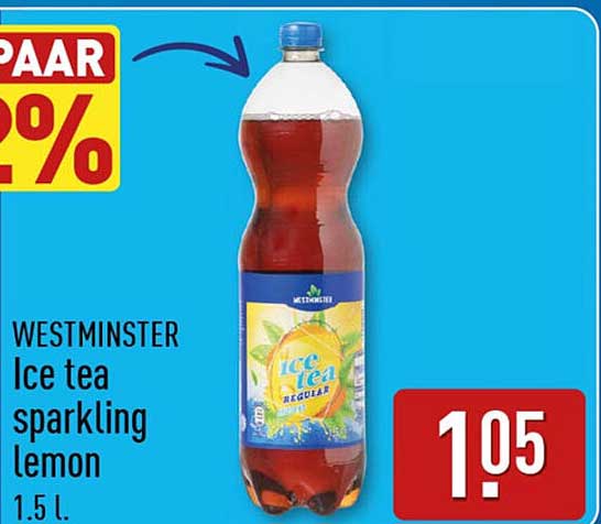 WESTMINSTER Ice tea sparkling lemon 1.5 l.