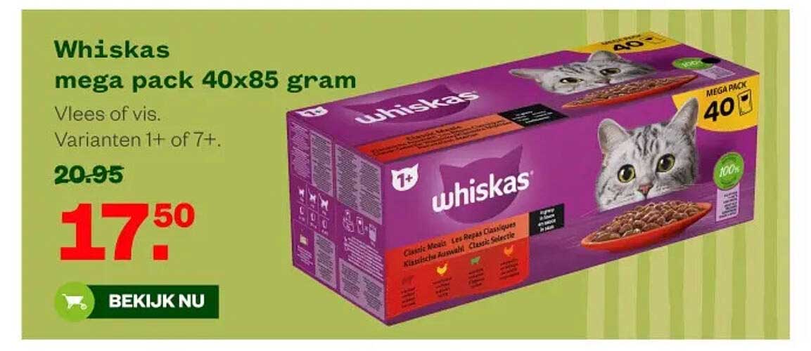 Whiskas mega pack 40x85 gram