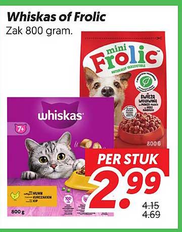 Whiskas of Frolic Zak 800 gram
