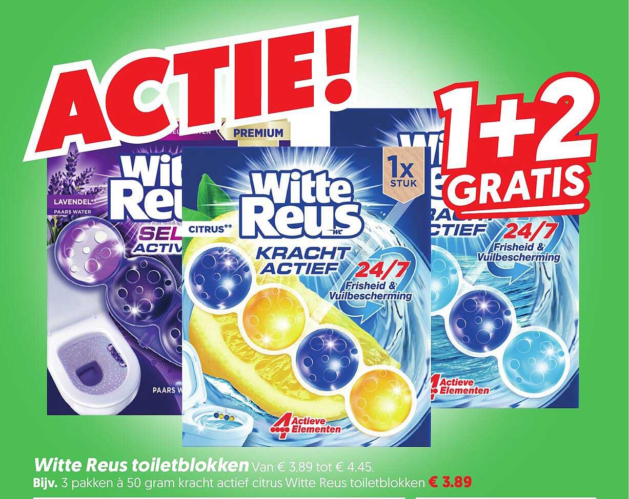 Witte Reus toiletblokken 1+2 gratis