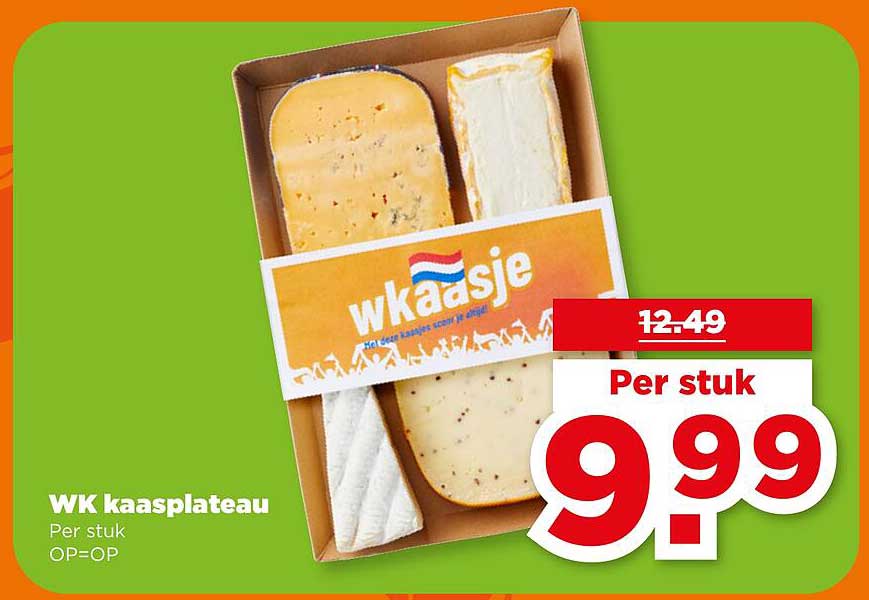 WK kaasplateau Per stuk OP=OP