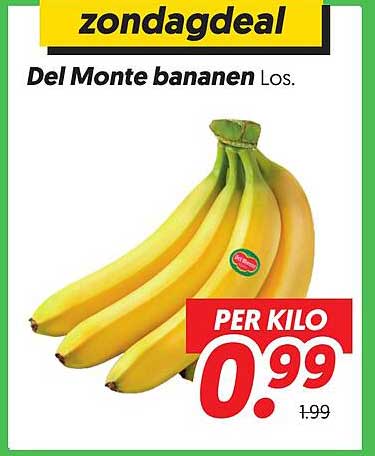 zondagdeal Del Monte bananen Los.
