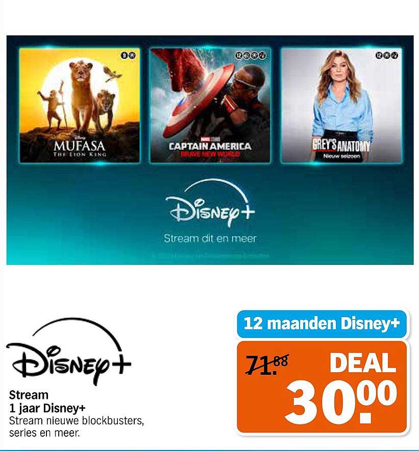 12 maanden Disney+ - DEAL