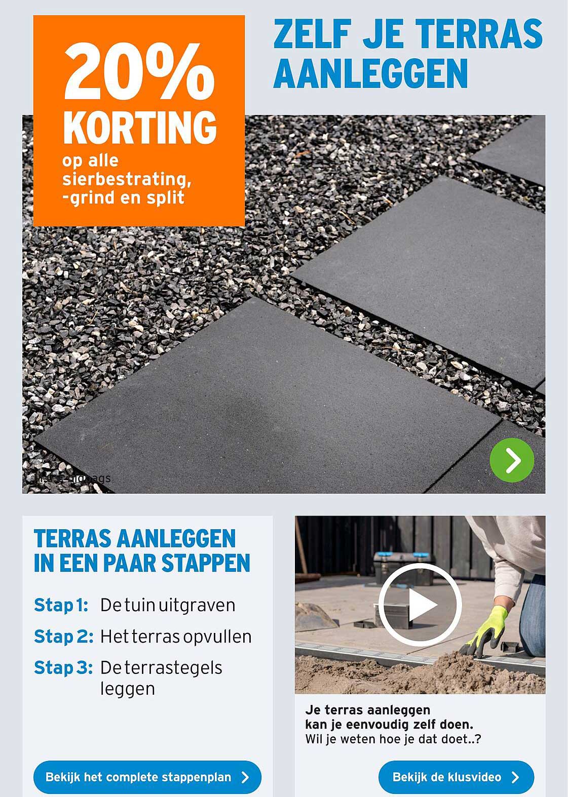 20% KORTING op alle sierbestrating, -grind en split