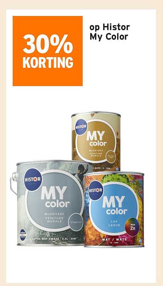 30% KORTING op Histor My Color
