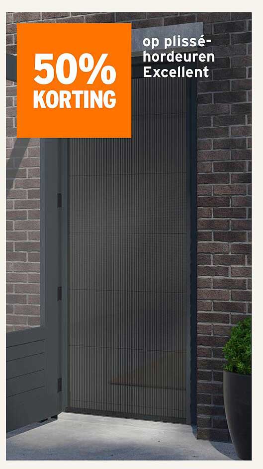 50% KORTING op plissé-hordeuren Excellent
