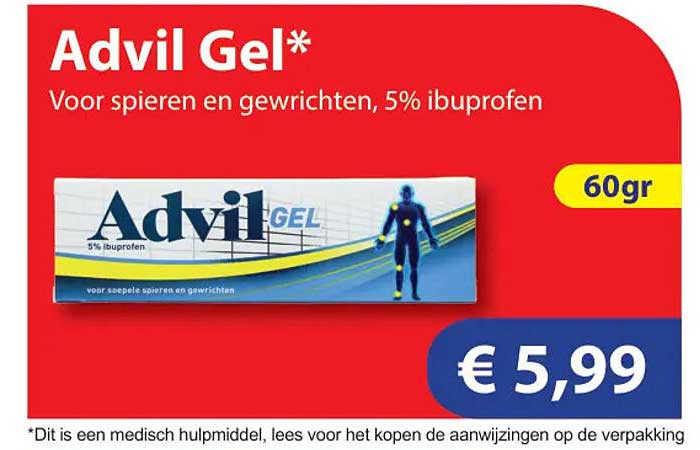 Advil Gel* Voor spieren en gewrichten, 5% ibuprofen