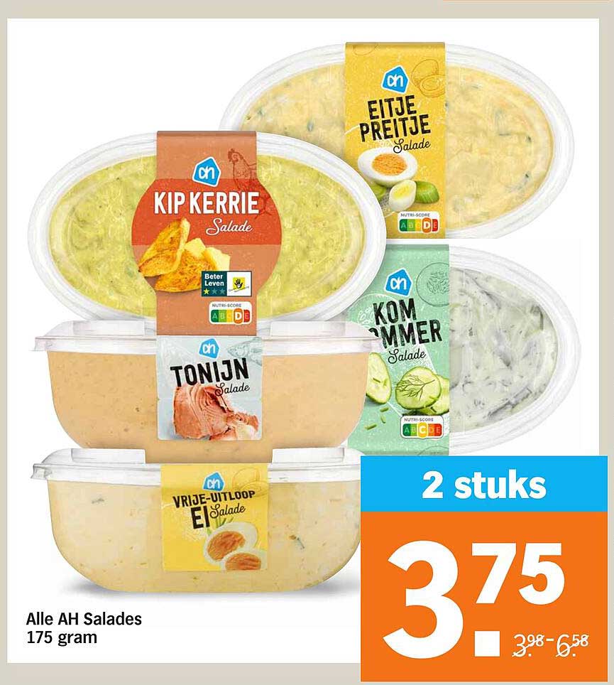Alle AH Salades 175 gram