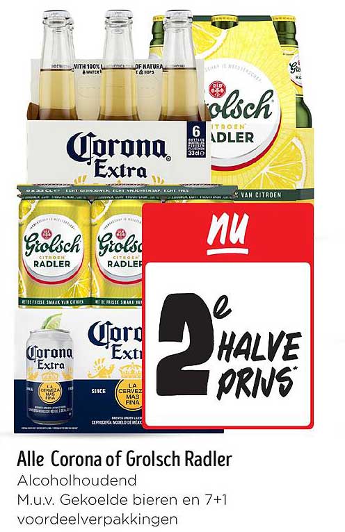 Alle Corona of Grolsch Radler