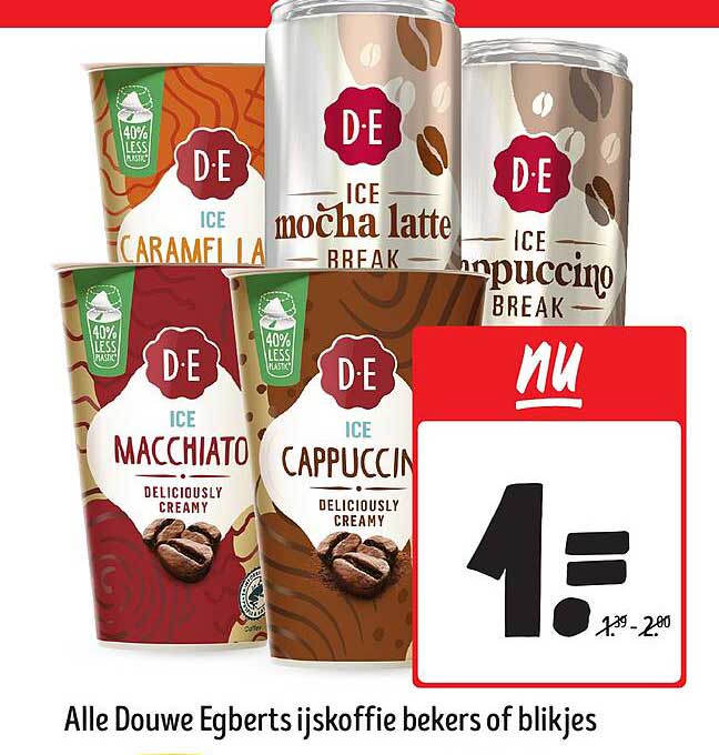 Alle Douwe Egberts ijskoffie bekers of blijkjes