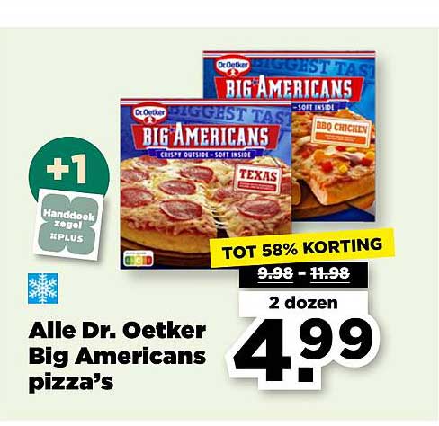 Alle Dr. Oetker Big Americans pizza’s