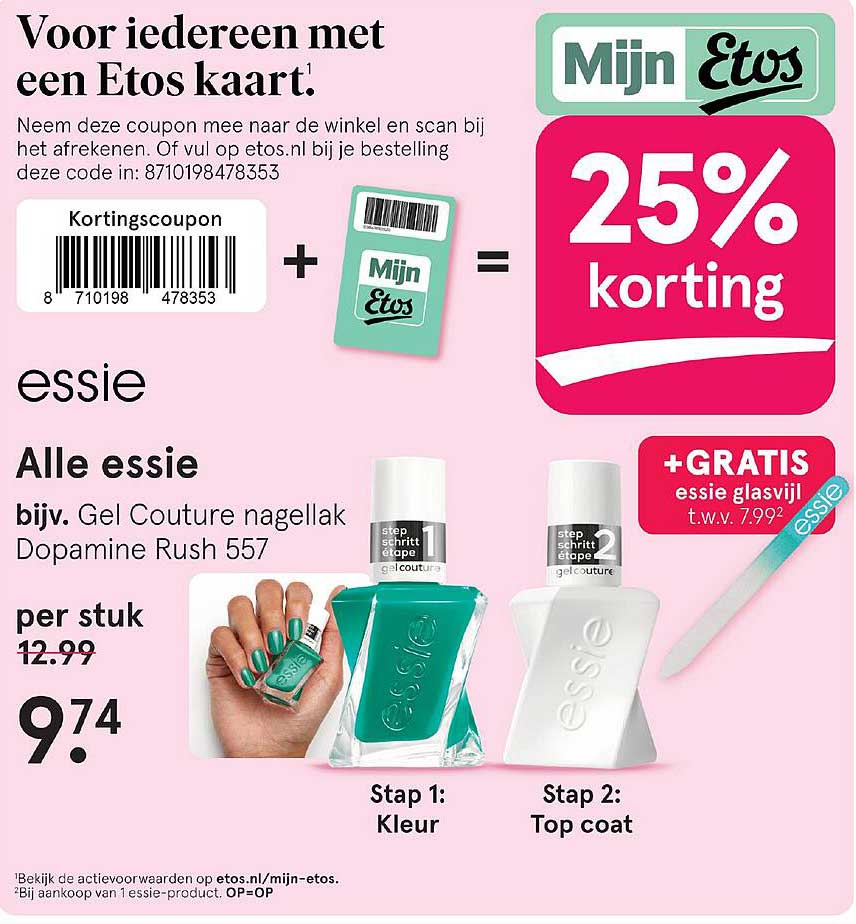 Alle essie bijv. Gel Couture nagellak Dopamine Rush 557