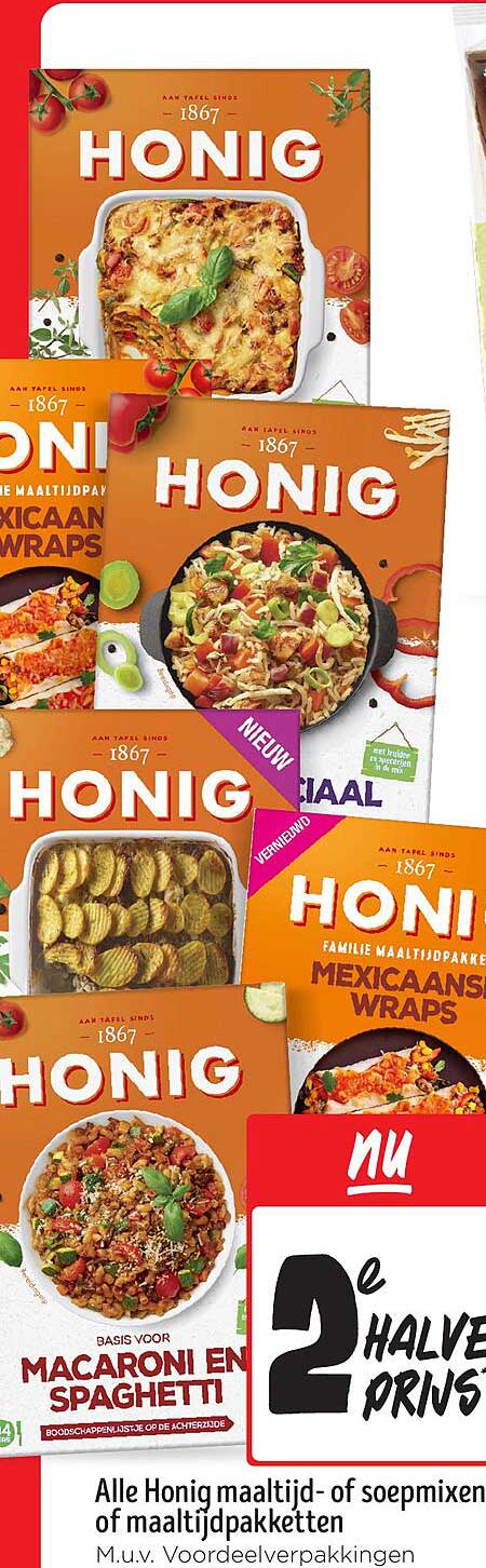 Alle Honig maaltijd- of soepmixen of maaltijdpakketten