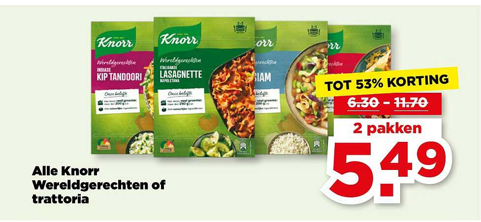 Alle Knorr Wereldgerechten of trattoria