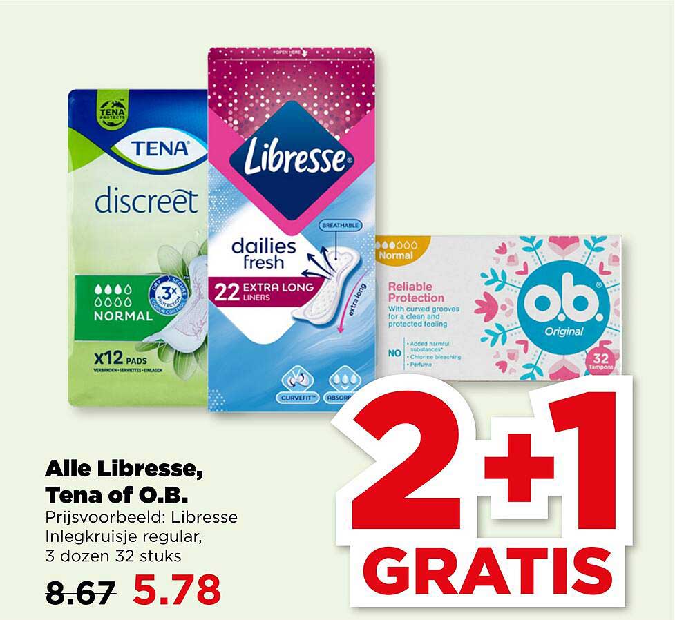 Alle Libresse, Tena of O.B.