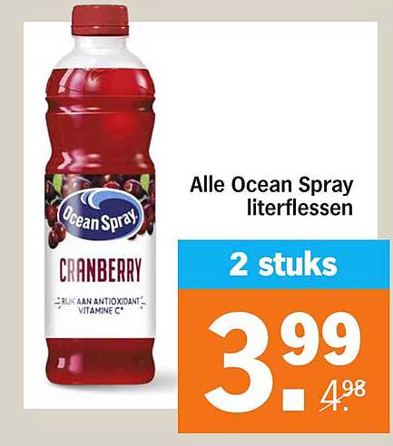 Alle Ocean Spray literflessen
