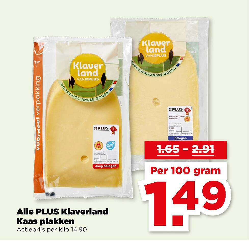 Alle PLUS Klaverland Kaas plakken