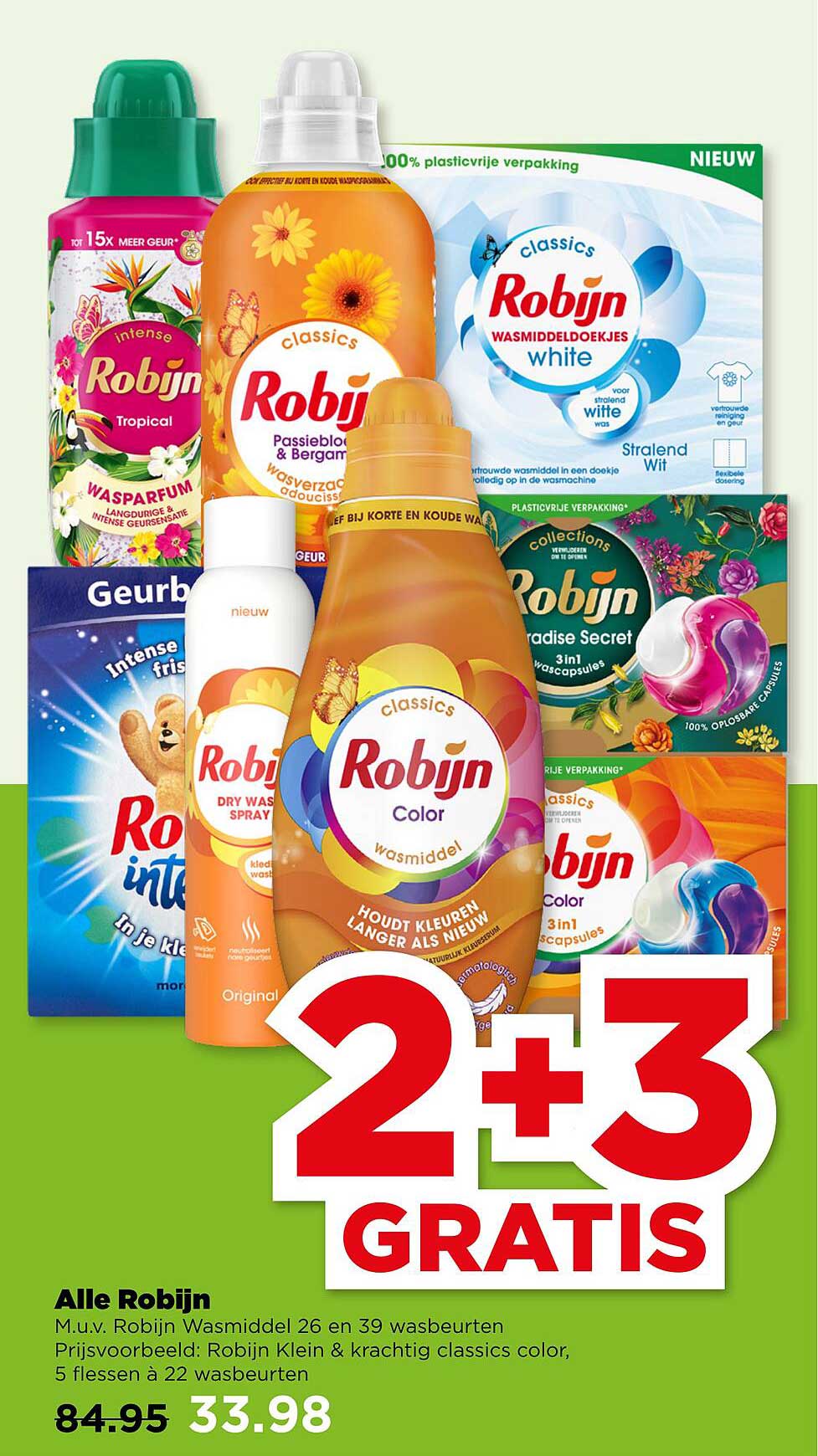 Alle Robijn M.u.v. Robijn Wasmiddel 26 en 39 wasbeurten