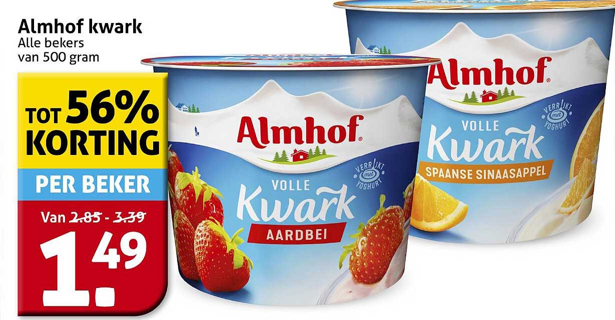 Almhof kwark Alle bekers van 500 gram