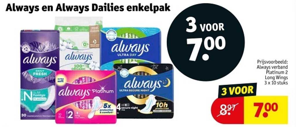 Always en Always Dailies enkelpak