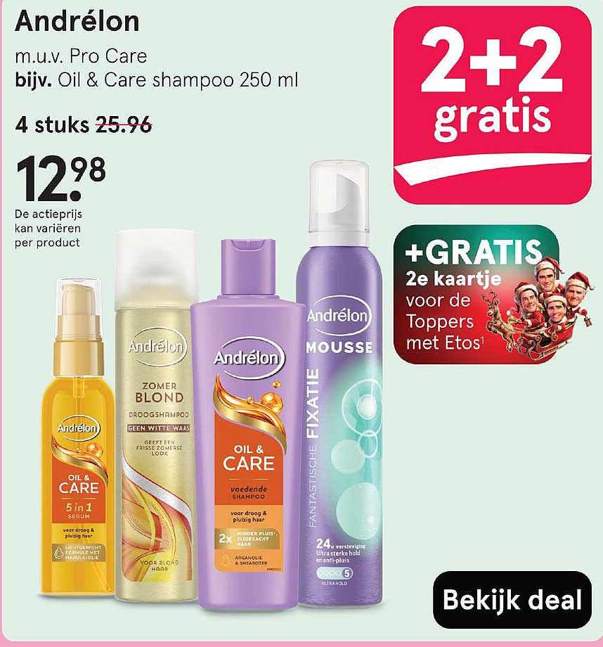 Andrélon m.u.v. Pro Care bijv. Oil & Care shampoo 250 ml
