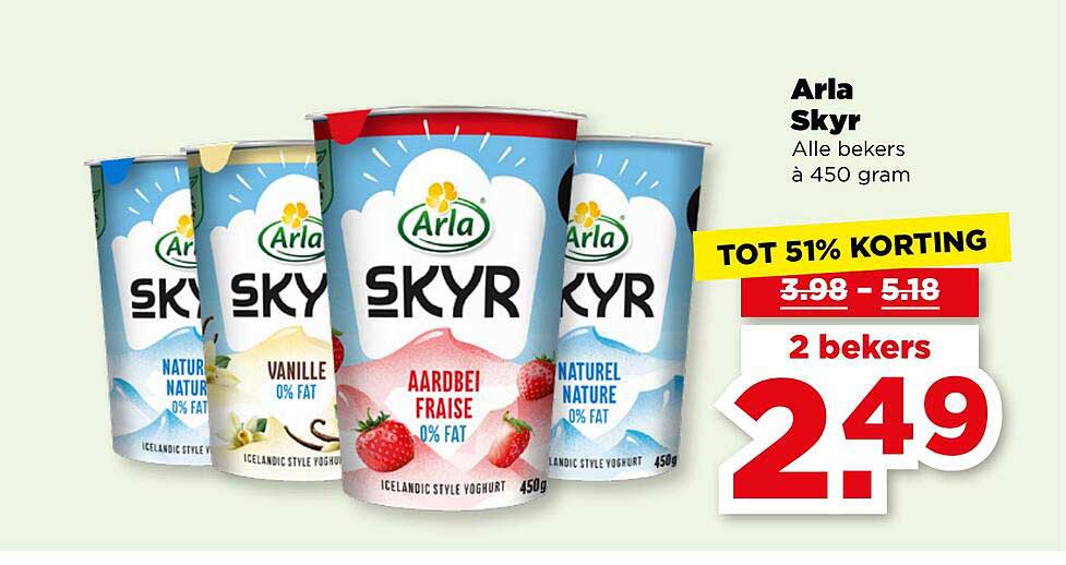 Arla Skyr Alle bekers à 450 gram