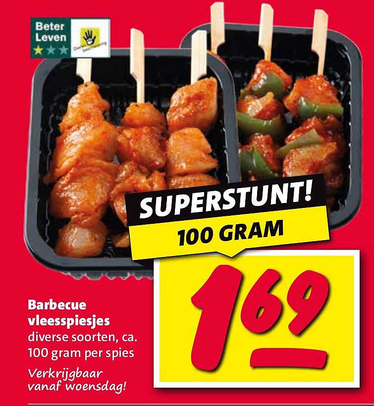 Barbecue vleesspiesjes