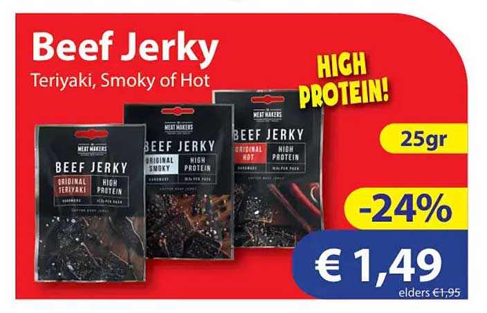 Beef Jerky Teriyaki, Smoky of Hot
