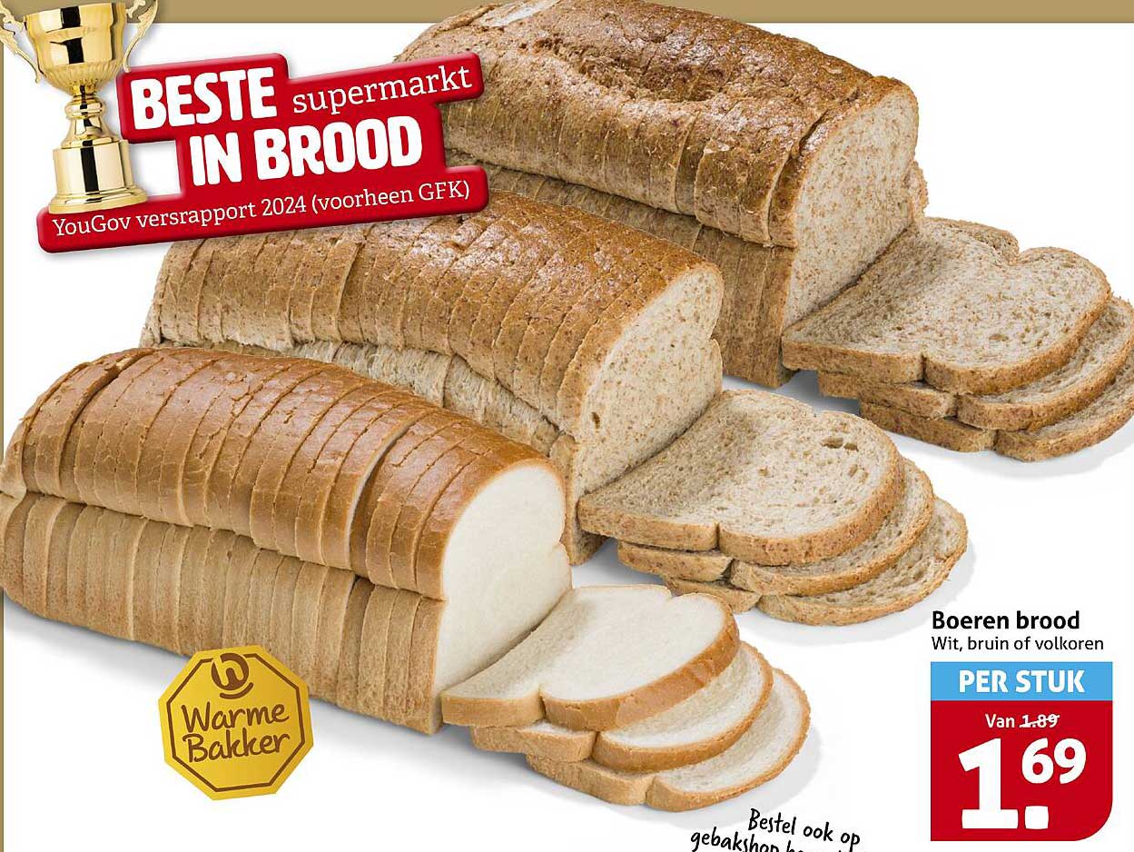Boeren brood Wit, bruin of volkoren