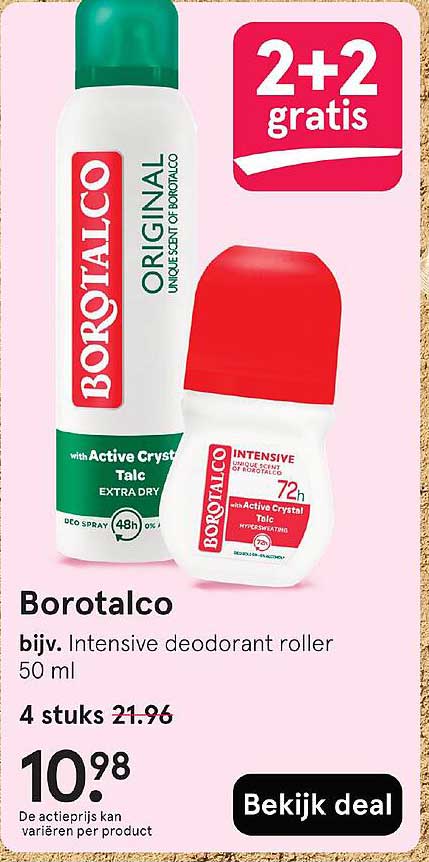 Borotalco bijv. Intensive deodorant roller 50 ml