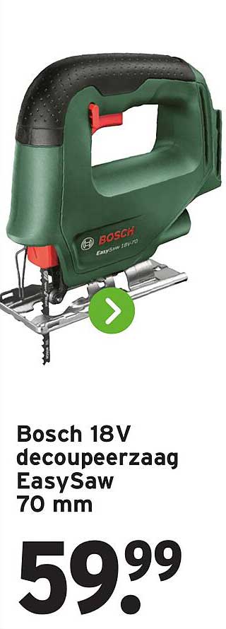 Bosch 18V decoupeerzaag EasySaw 70 mm