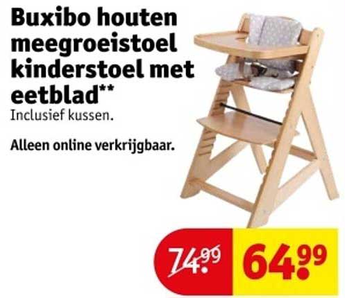 Buxibo houten meegroeistoel kinderstoel met eetblad**