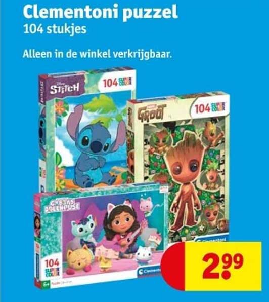 Clementoni puzzel 104 stukjes