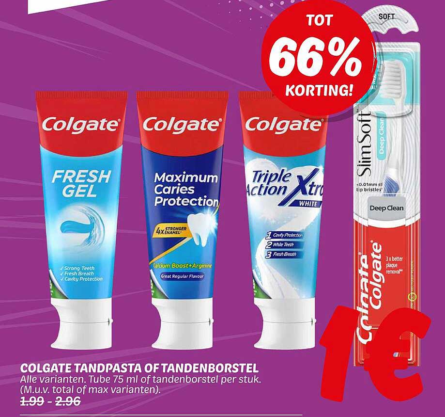 COLGATE TANDPASTA OF TANDENBORSTEL
