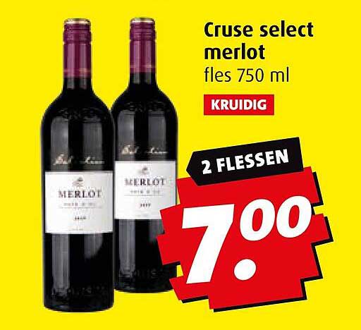 Cruse select merlot fles 750 ml