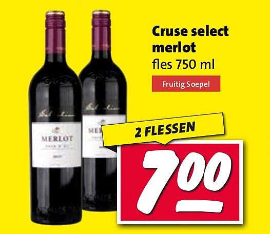 Cruse select merlot fles 750 ml