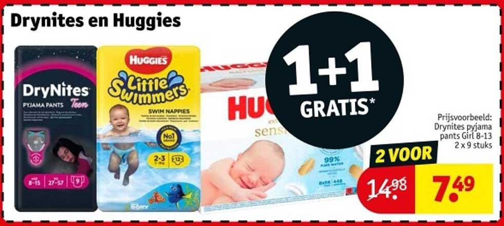 DryNites en Huggies