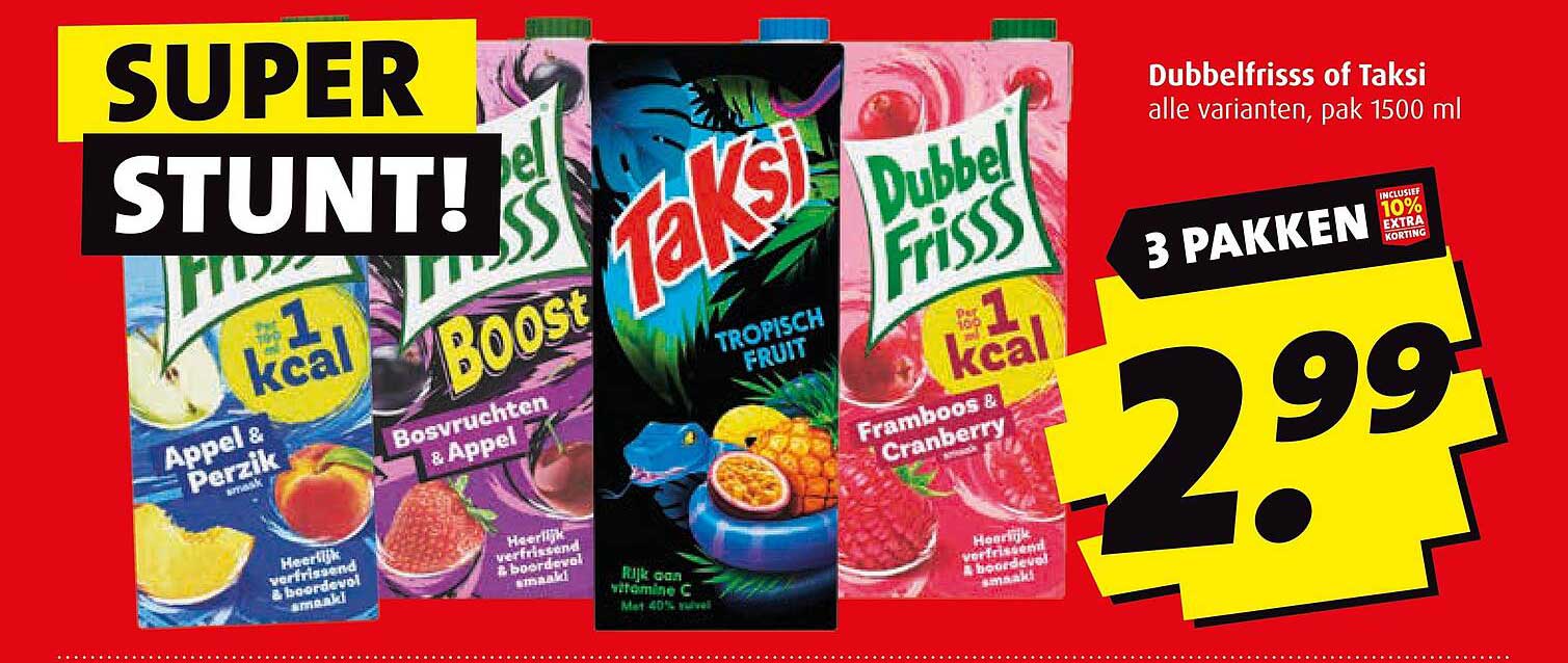 Dubbelfrisss of Taksi alle varianten, pak 1500 ml