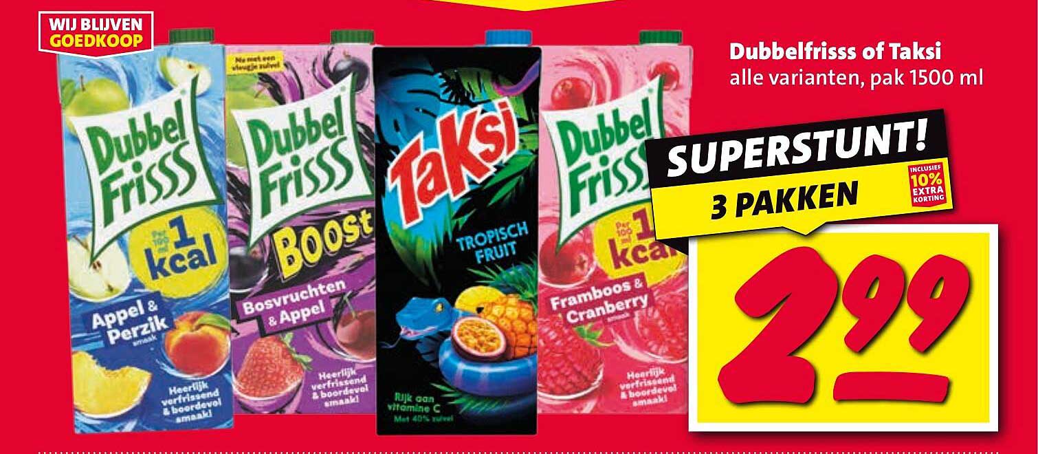 Dubbelfrisss of Taksi alle varianten, pak 1500 ml