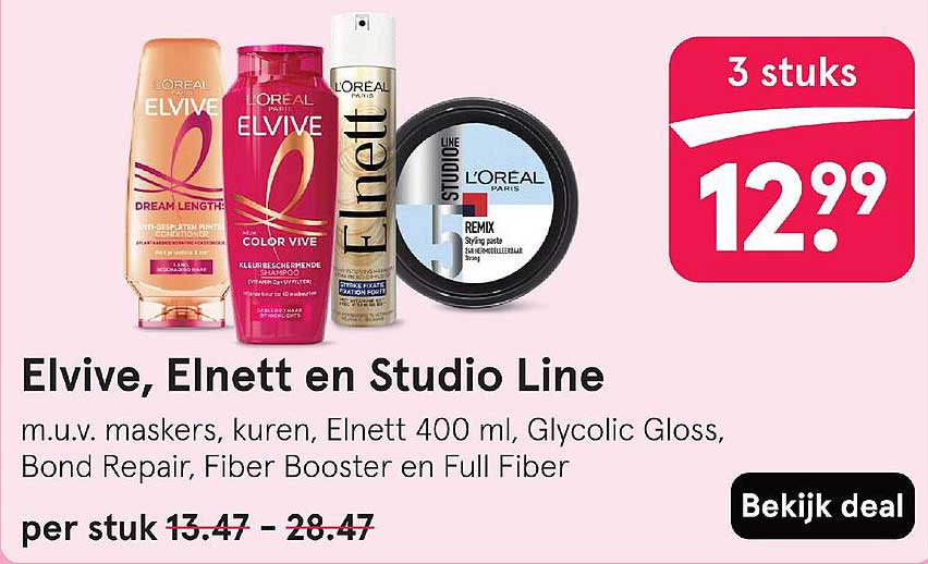 Elvive, Elnett en Studio Line