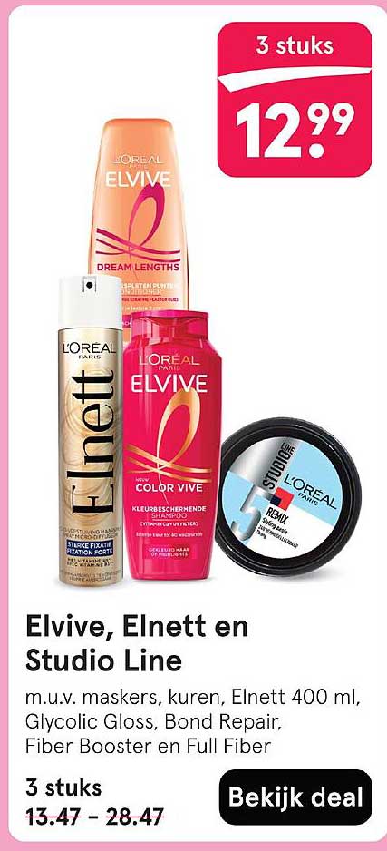 Elvive, Elnett en Studio Line