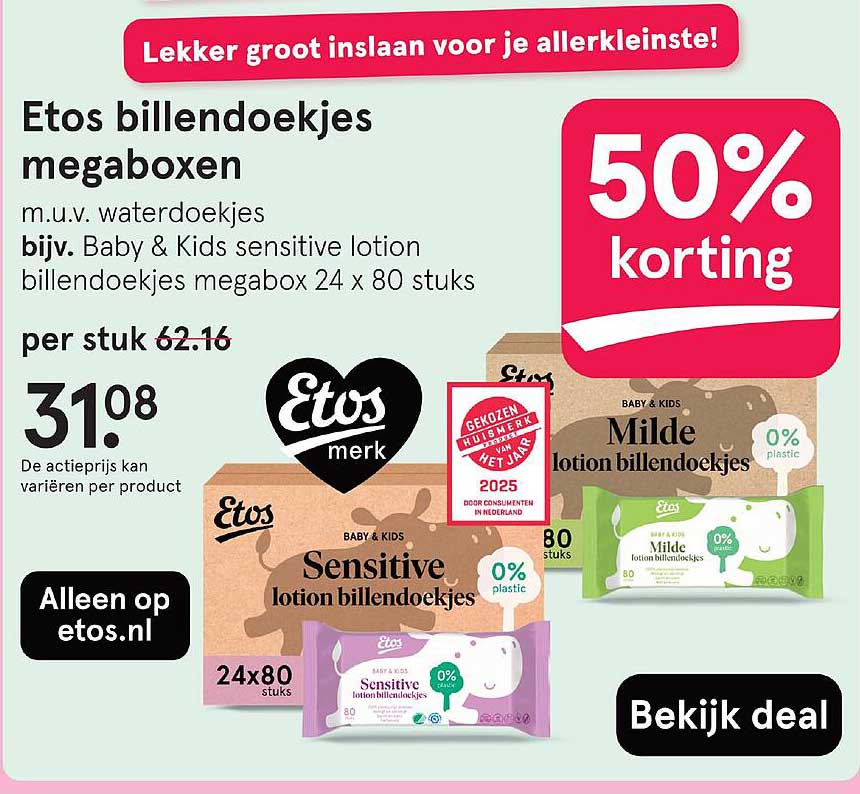 Etos billendoekjes megaboxen