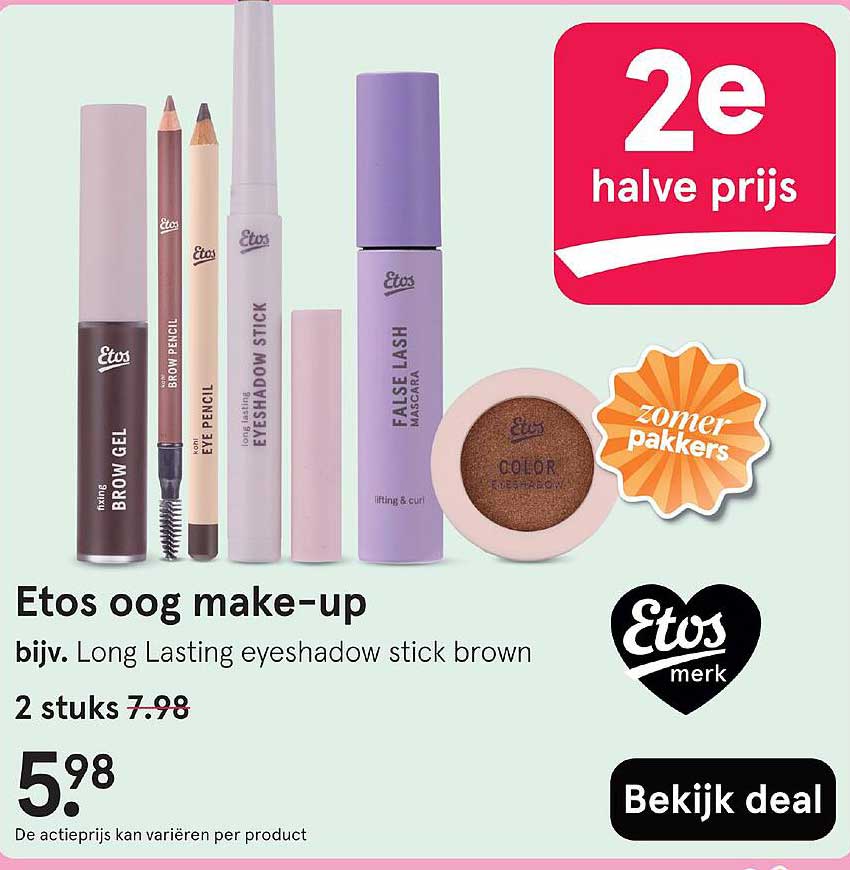 Etos oog make-up bijv. Long Lasting eyeshadow stick brown