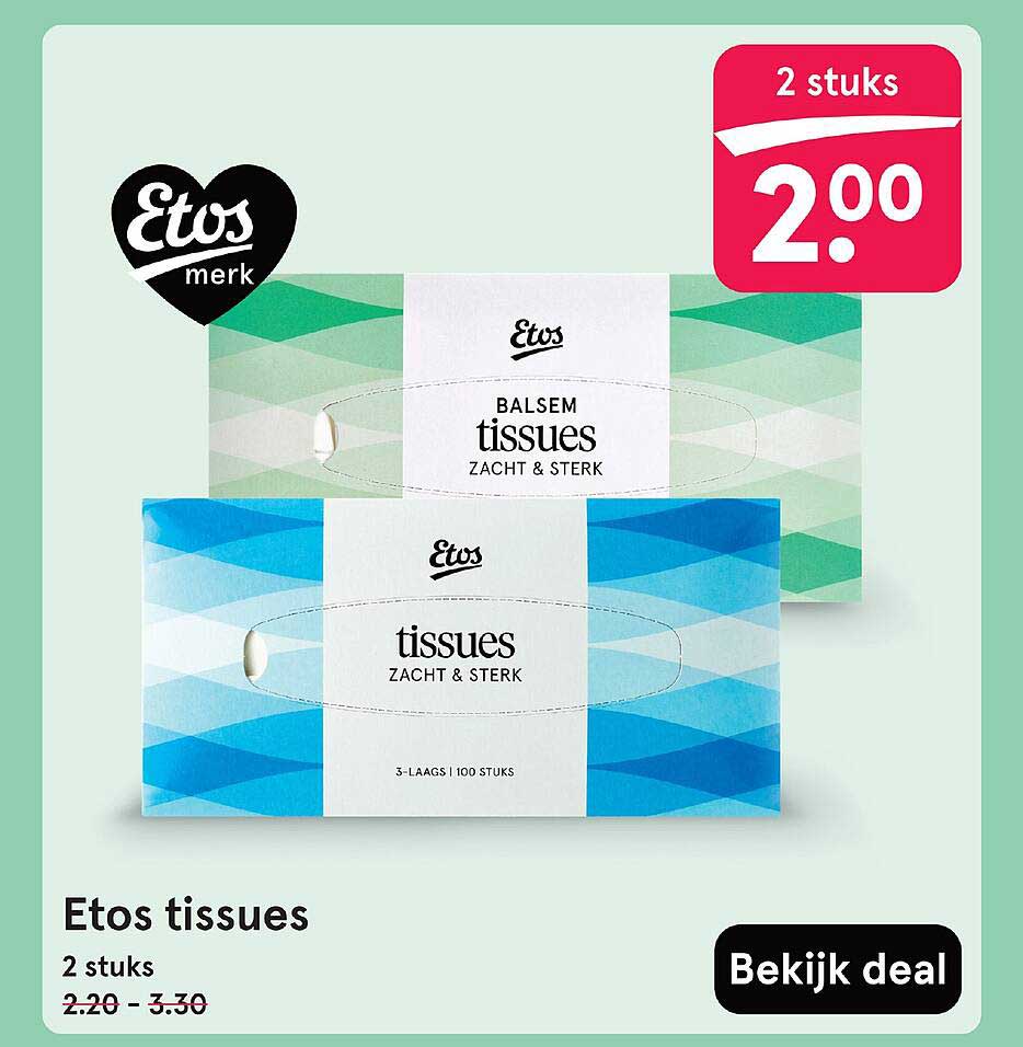 Etos tissues 2 stuks