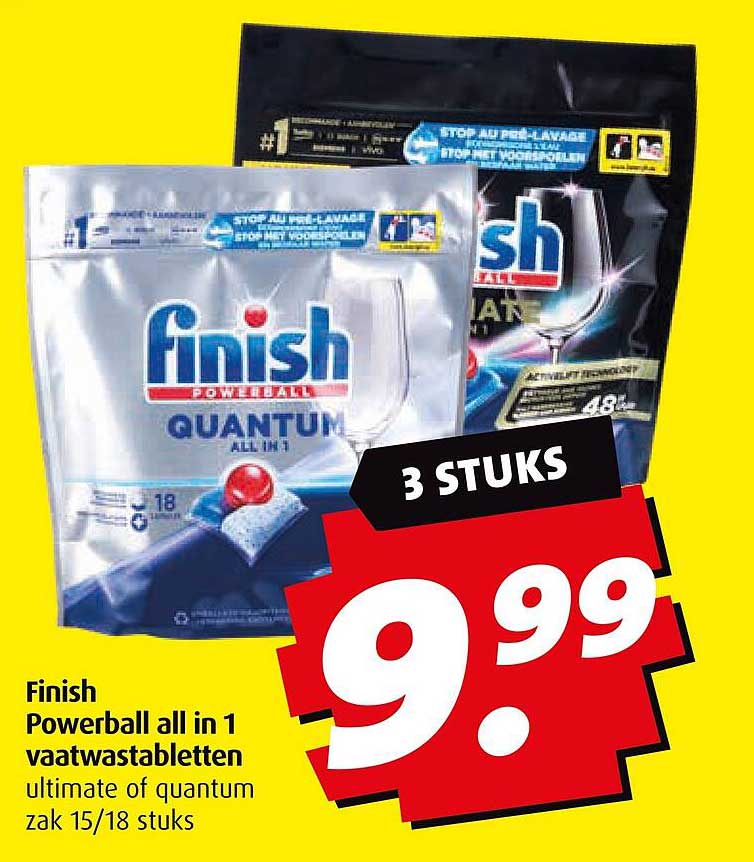 Finish Powerball all in 1 vaatwastabletten