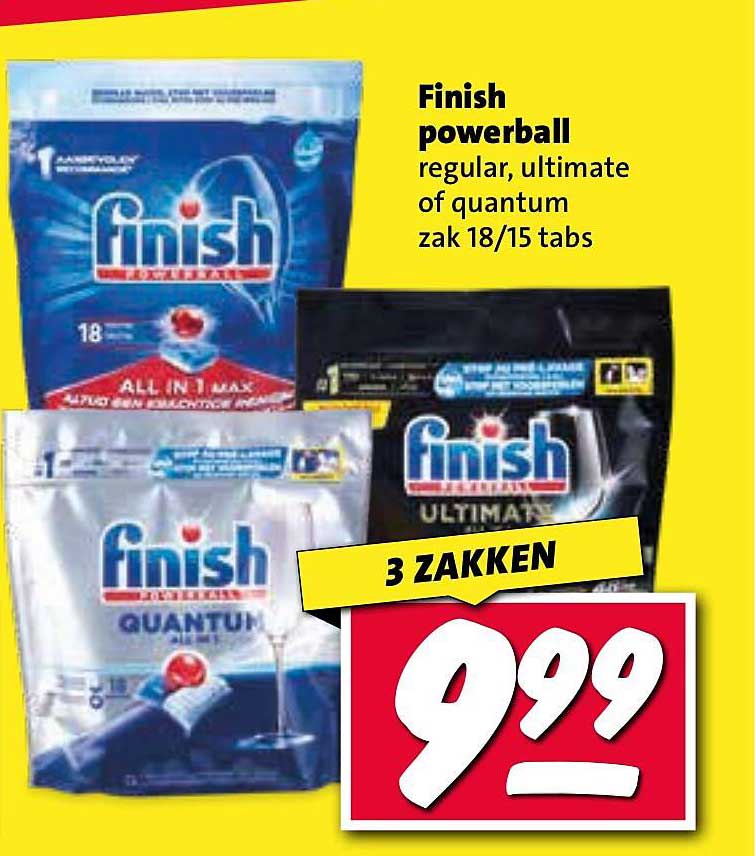 Finish powerball regular, ultimate of quantum zak 18/15 tabs