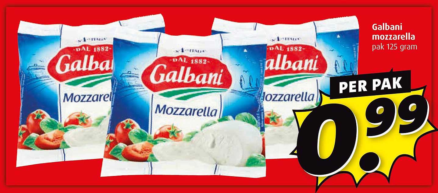 Galbani mozzarella pak 125 gram