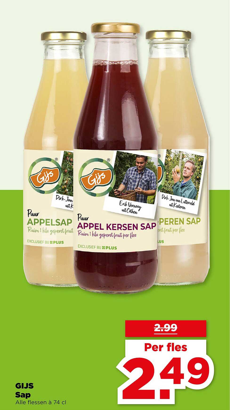 GIJS Sap - Puur Appelsap, Appel Kersen Sap en Appelperen Sap
