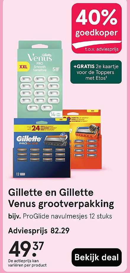 Gillette en Gillette Venus grootverpakking