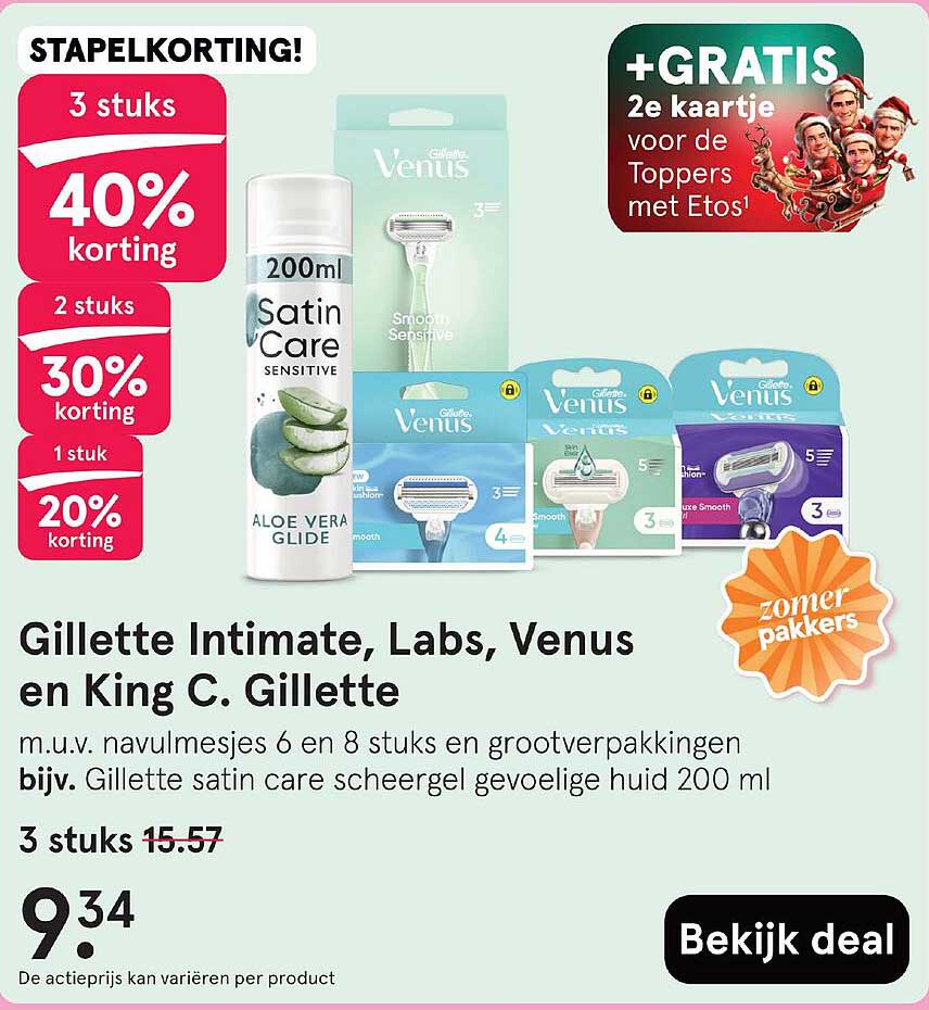 Gillette Intimate, Labs, Venus en King C. Gillette